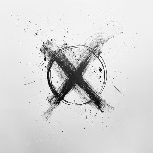 Minimalist xo tattoo sketch with simple lines and negative space