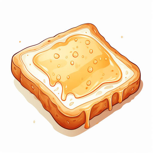Illustration of toast in the style of Pastel Colors Art