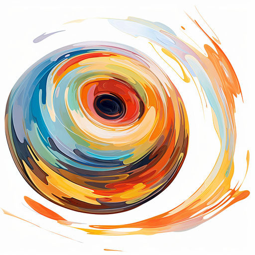 Impressionistic yoyo clipart on white background