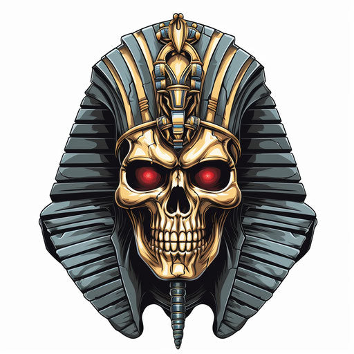 The skull of pharaoh pharaoh pharaoh skull vector illustration