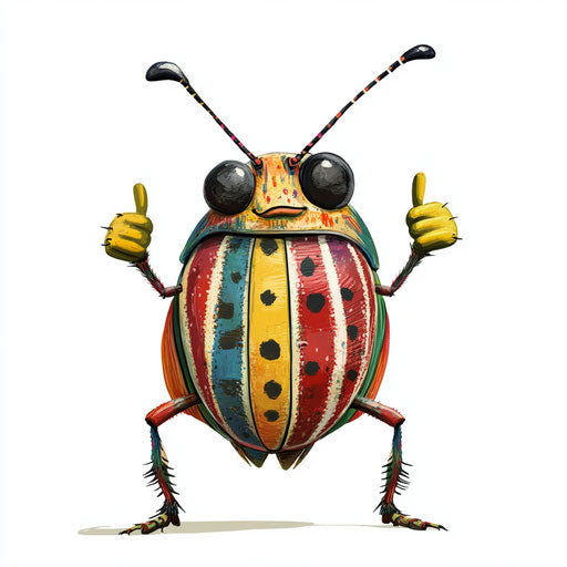 Premium Beetle Caricature Clipart for Digital Artists