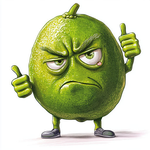 Multi-Format Lime Caricature Clipart Bundle for Creatives