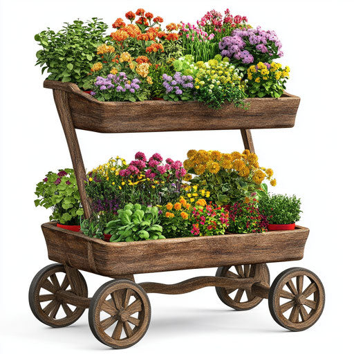 Photo realistic clipart of a garden trolley