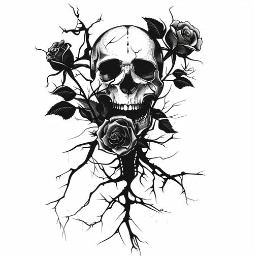 Minimalist flat clipart tattoo sketch for dark arts tattoo with strong black and white contrast