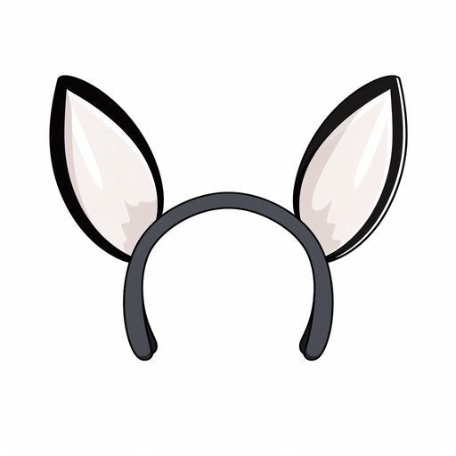 Minimalist bunny ears on white background