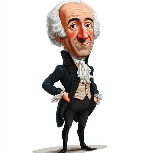 Humorous caricature of an Antoine Lavoisier caricature clipart