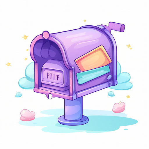 Mail illustration in the style of Pastel Colors Art
