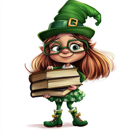 Humorous caricature of a St. Patrick's Day clipart with human characteristics