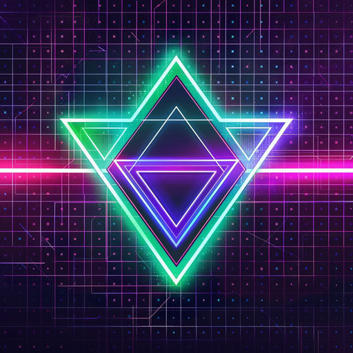 Neon logo with a retro 80s feel