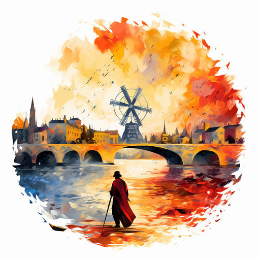 History clipart in the style of Impressionistic Art