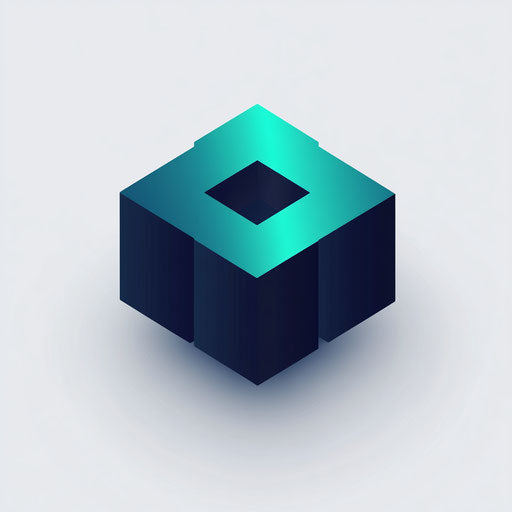 Modern and elegant 3D logo design with unique cube graphic