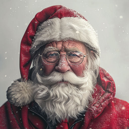 Santa Claus clipart in photo-realistic style with white background