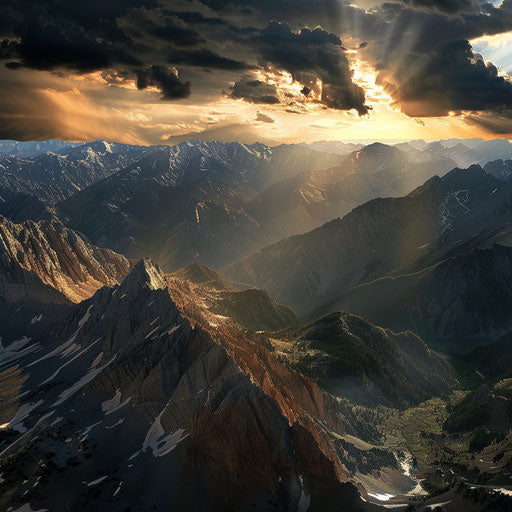 Wasatch Mountains with dramatic lighting and shadows