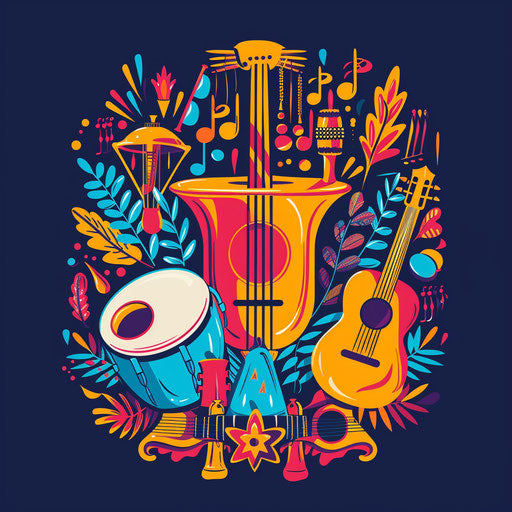 Music festival: cultural and vibrant logo