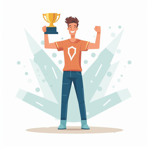 Winner clipart in the Minimalist style, on a white background