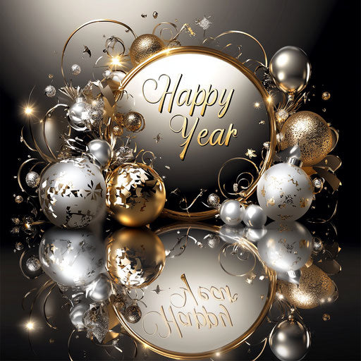 Elegant New Year greeting card