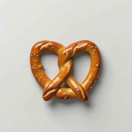 Realistic pretzel clipart on flat white background
