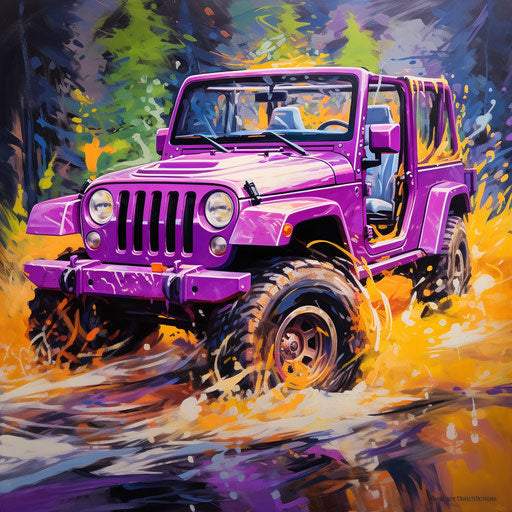 Bright purple off-road vehicle
