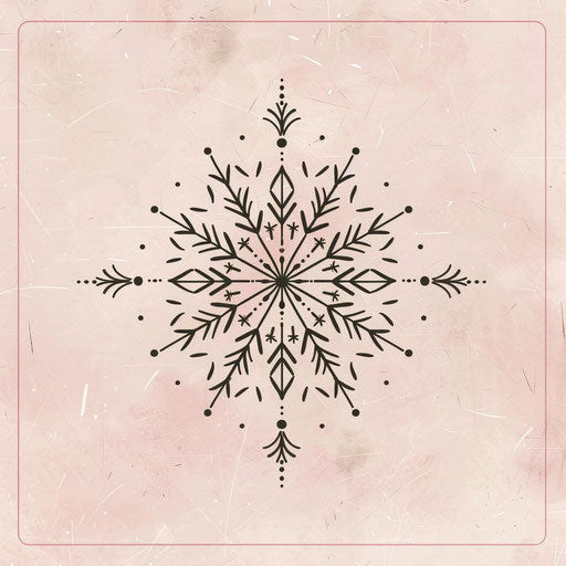 Minimalist tattoo sketch of a delicate snowflake in clipart style