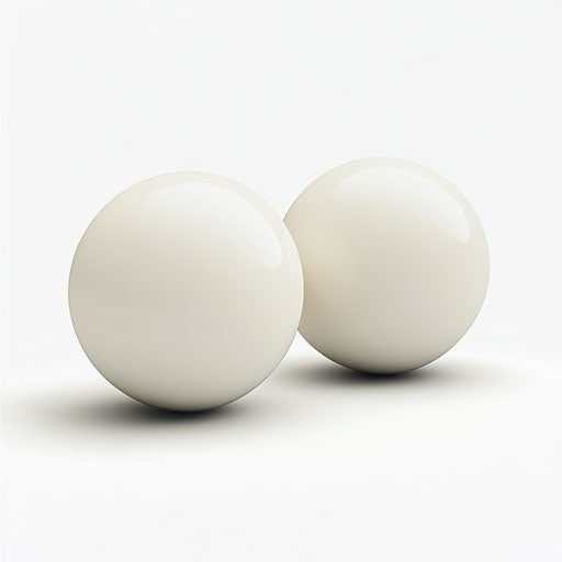 Realistic clipart of ping pong balls, high resolution, isolated