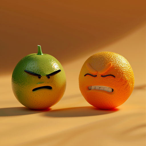 Using emojis for yourself, shadowy drama style, light orange and green, destructive, group f/64, stonepunk, emotional sensitivity, abrupt