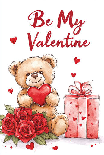 My Love, Roses, Hearts & Chocolate Bear