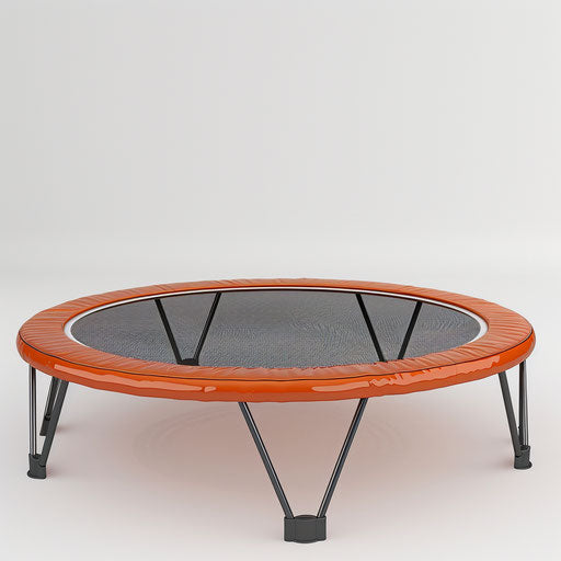 Realistic trampoline clipart on flat white background