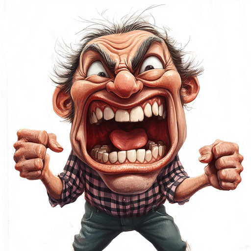 Humorous caricature of a Monday clipart