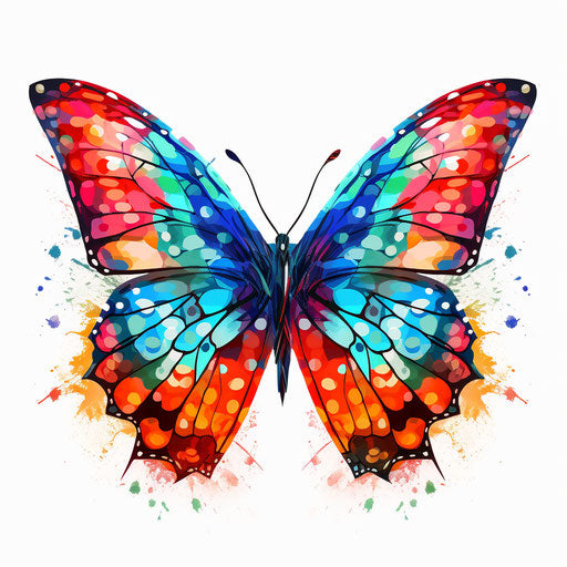 Simple butterfly clipart in Impressionistic style