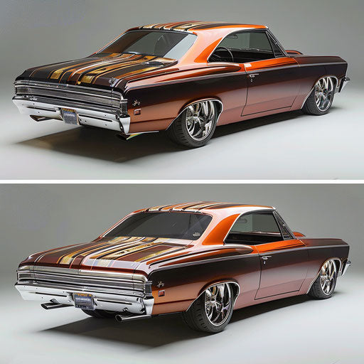 1967 Chevrolet Bel Air with modern two-tone paint job