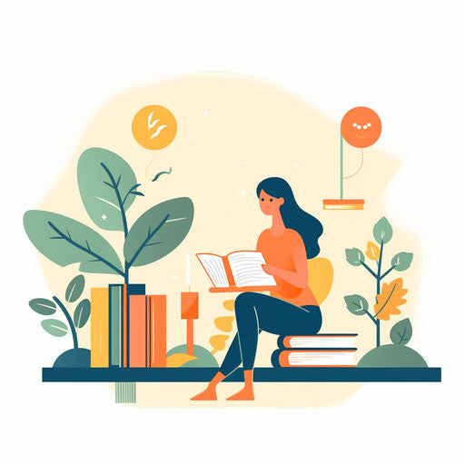 Learning clipart in the minimalist style, on white background