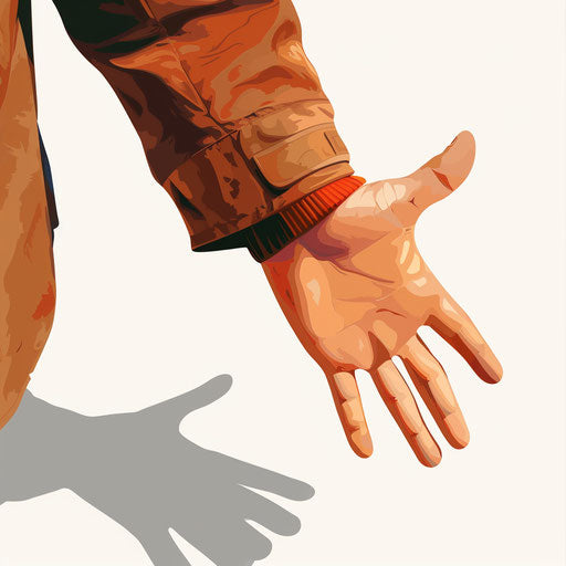 Realistic goodbye clipart on flat white background