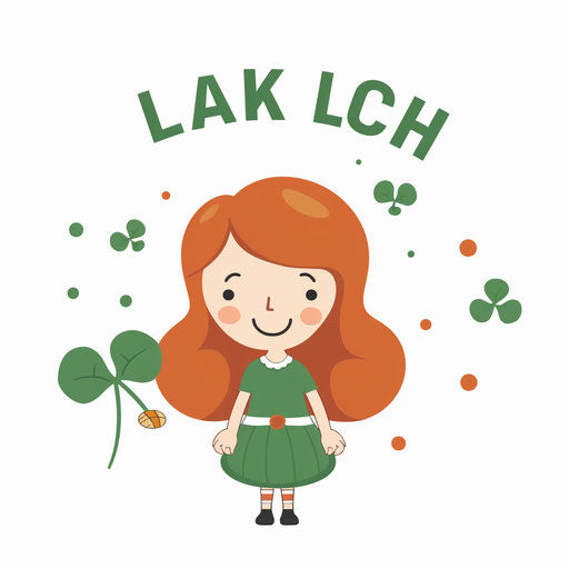 Minimalist Good Luck Artwork on White Background