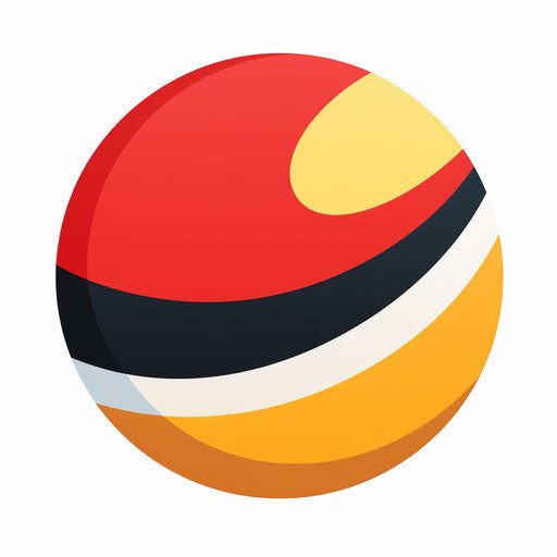 Minimalist style ball clipart, on white background