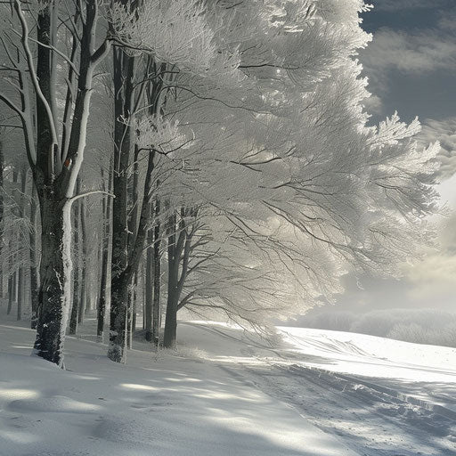 Pocono Mountains with snow-covered trees in winter