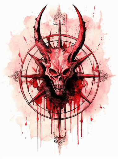 The eerie devils icon, supernatural pentagram