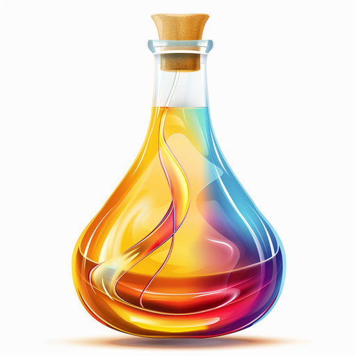 Oil clipart in photorealistic style on flat white background