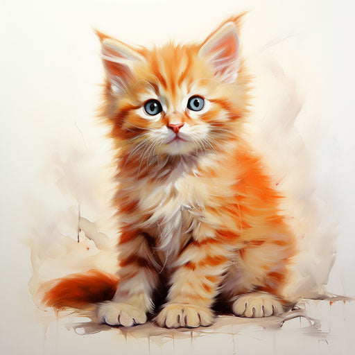 Orange cat kitten