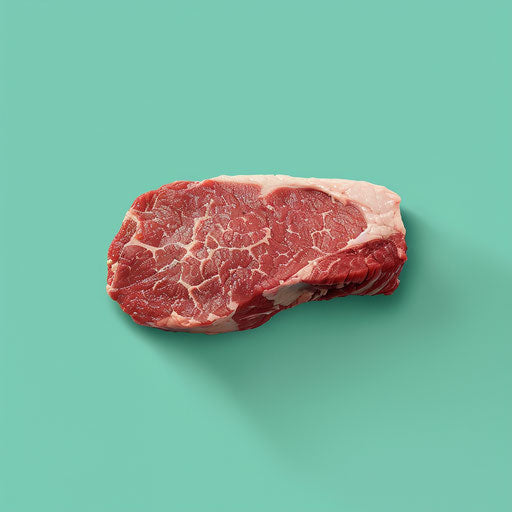 Realistic meat clipart on a flat aqua background