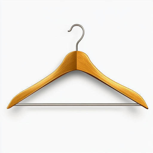 Realistic clothes hanger clipart, high resolution, isolated