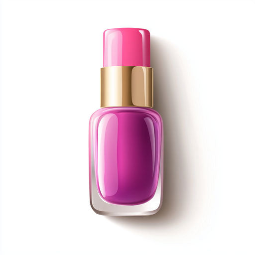 3D Nail Polish on flat white background