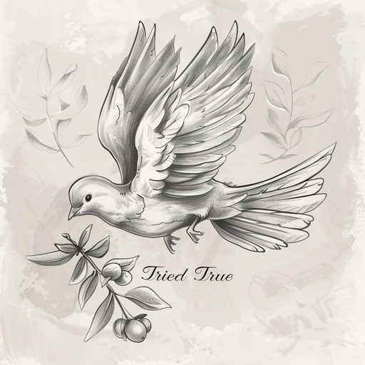 Dove with olive branch, tried and true
