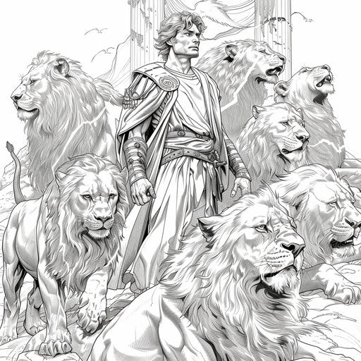 Explore Artistic Daniel And The Lions Den Coloring Page - Get Inspired