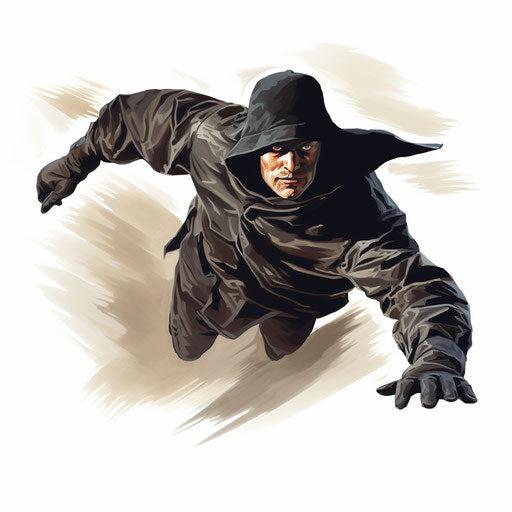 Thief in the style of Oil painting
