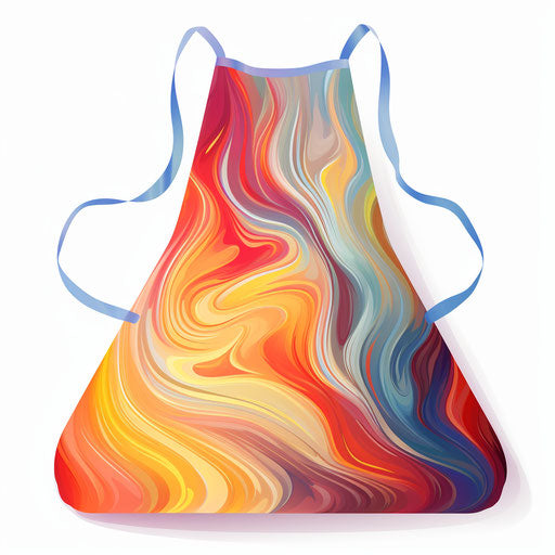 Apron clipart in the style of Impressionistic Art, on a white background