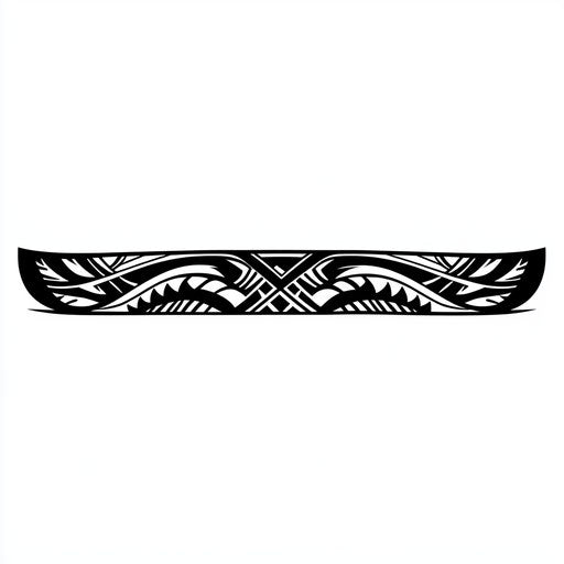 Clipart style tribal armband tattoo with wave-like curves