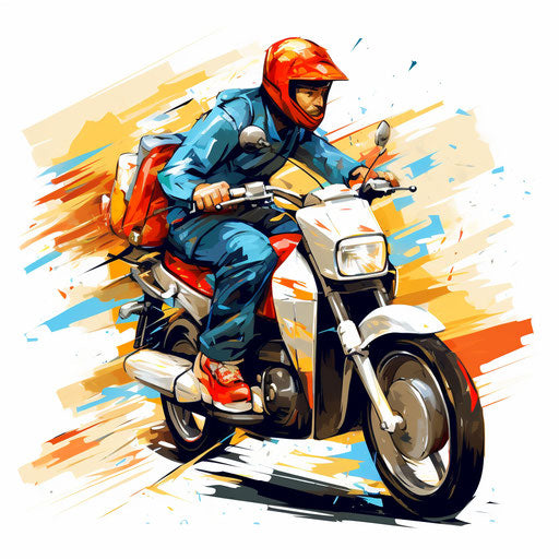 Delivery clipart in the style of Impressionistic Art