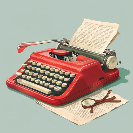 News clipart with flat random background in realistic photo style