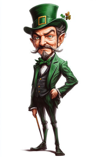 Full-body portrait in the style of Tiago Hoisel, playful caricatures