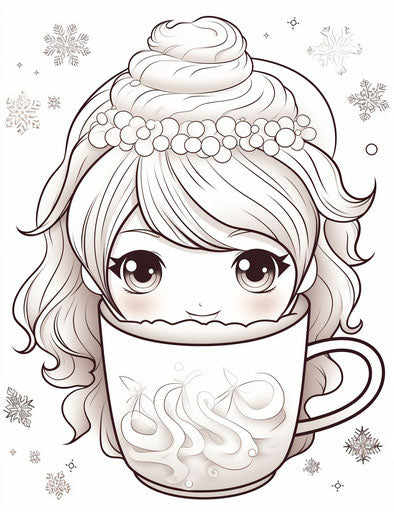 Kawaii chic hot chocolate in a 24:31 format